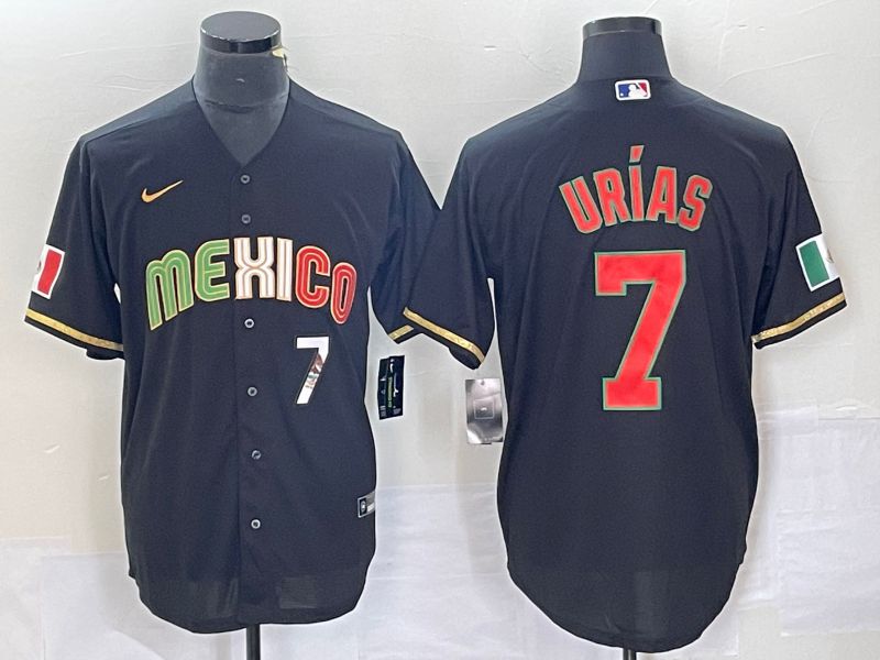 Men 2023 World Cub Mexico #7 Urias Black Nike MLB Jersey style 91842->more jerseys->MLB Jersey